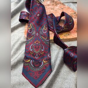 Vintage EUC Damon Creations Silk Tie Men’s Necktie Paisley USA Union RN 60s/70s